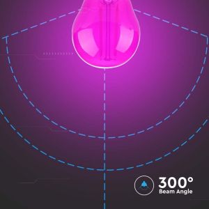 LED Bulb - 2W Filament E27 G45 Pink