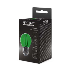 LED Bulb - 2W Filament E27 G45 Green