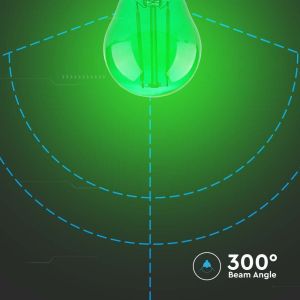 LED Bulb - 2W Filament E27 G45 Green