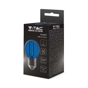 LED Bulb - 2W Filament E27 G45 Blue