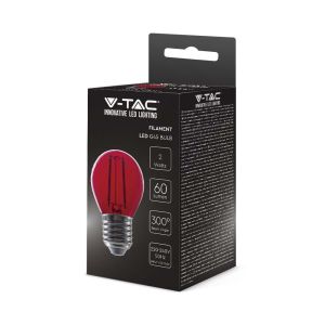 LED Bulb - 2W Filament E27 G45 Red