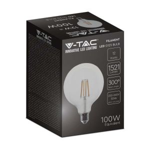 LED Bulb - 12.5W Filament E27 G125 Clear Cover 3000K