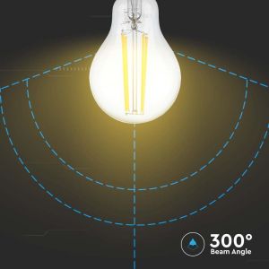 LED Bulb - 12W Filament E27 A60 Clear Cover 3000K