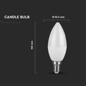 LED Bulb - 4.5W E14 Candle 3000K