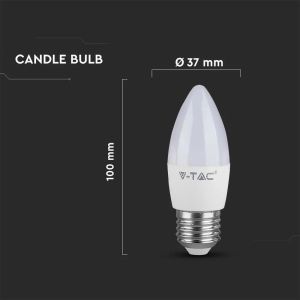 LED Bulb - 4.5W E27 Candle 3000K