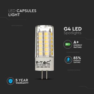 LED Spotlight SAMSUNG CHIP - G4 3.2W Plastic 6400K