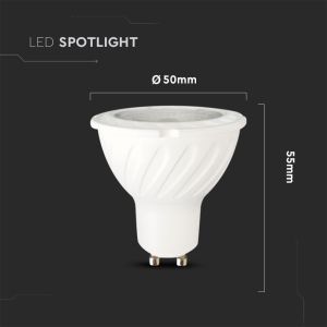 LED Spotlight SAMSUNG CHIP - GU10 7W Plastic SMD With Lens 4000K