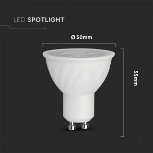 LED Spotlight SAMSUNG CHIP - GU10 6.5W Ripple Plastic 38°D 4000K