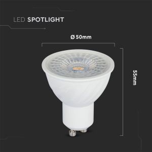 LED Spotlight SAMSUNG CHIP - GU10 6.5W Ripple Plastic 110°D 3000K