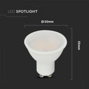 LED Spotlight SAMSUNG CHIP - GU10 5W Smooth Plastic 110°D 3000K