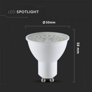 LED Spotlight SAMSUNG CHIP - GU10 5W Transparent 3000K 110°160LM/W