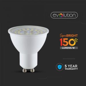 LED Spotlight SAMSUNG CHIP - GU10 5W Transparent 3000K 110°160LM/W