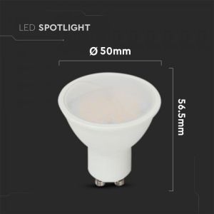 LED Spotlight - 2.9W GU10 SMD White Plastic Milky Cover 3000K