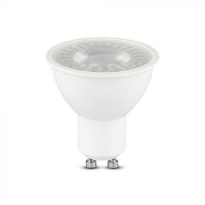 LED Spotlight - 6W GU10 Plastic With Lens Cover 4000K CRI 95+