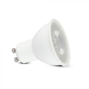 LED Spotlight - 6W GU10 Plastic With Lens Cover 4000K CRI 95+