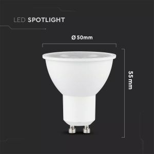 LED Крушка SAMSUNG CHIP - GU10 5W White Plastic 3000K 12Pcs/Pack