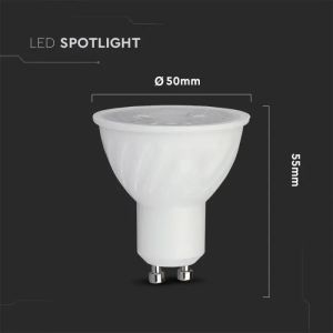 LED Spotlight SAMSUNG CHIP - GU10 6W Ripple Plastic 38°D 3000K