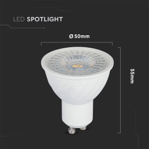 LED Spotlight SAMSUNG CHIP - GU10 6W Ripple Plastic Lens Cover 110° Dimmable 3000K