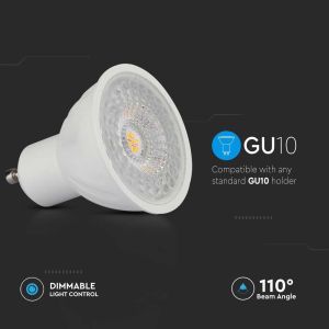 LED Spotlight SAMSUNG CHIP - GU10 6W Ripple Plastic Lens Cover 110° Dimmable 3000K