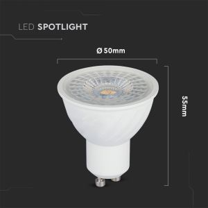 LED Spotlight SAMSUNG CHIP - GU10 6W Ripple Plastic Lens Cover 110° Dimmable 6400K