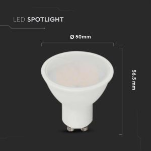 LED Spotlight SAMSUNG CHIP - GU10 4.5W Smooth Plastic 110°D 6400K