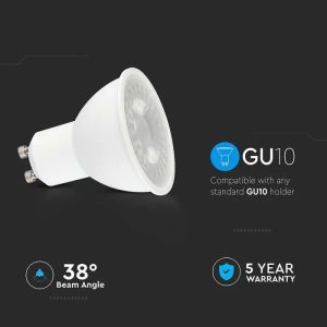 LED Spotlight SAMSUNG CHIP - GU10 7.5W 38° With Lens 3000K