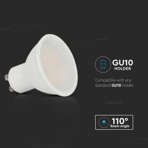 LED Spotlight SAMSUNG CHIP - GU10 10W Milky Cover Plastic 4000K