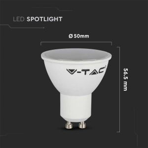 LED Spotlight - 4.5W GU10 SMD White Plastic Milky Cover 3000K