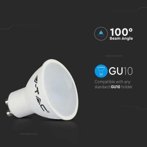 LED Spotlight - 4.5W GU10 SMD White Plastic Milky Cover 3000K