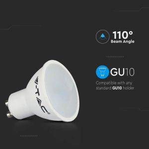 LED Spotlight - 4.5W GU10 SMD White Plastic Milky Cover 3000K 3PCS/PACK