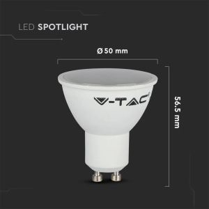 LED Spotlight - 4.5W GU10 SMD White Plastic Milky Cover 6400K 3PCS/PACK