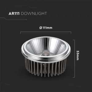 LED Spotlight - AR111 20W 230V Beam 20 COB Chip 6000K