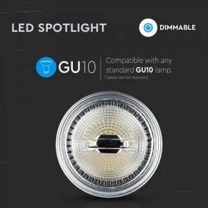 LED Spotlight - AR111 12W GU10 Beam 40 COB Chip 4500K Dimmable