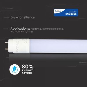 LED Tube SAMSUNG CHIP - 120cm 18W G13 Nano Plastic 4000K