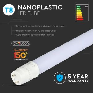 LED Tube T8 12W - 120 cm Nano Plastic 3000K 160LM/WATT