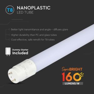 LED Tube T8 7W - 60 cm Nano Plastic 4000K 160LM/WATT