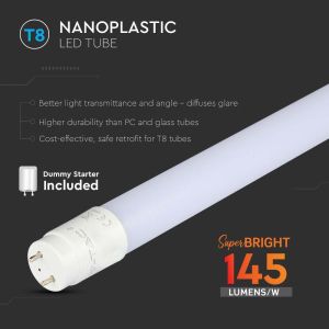 LED Tube T8 12W - 120 cm Nano Plastic 3000K 160LM/WATT