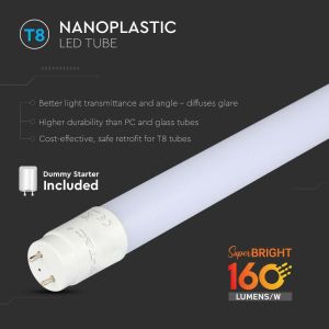 LED Tube T8 12W - 120 cm Nano Plastic 4000K 160LM/WATT