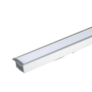 LED Linear Light SAMSUNG CHIP - 40W Recessed Silver Body 6400K 1211x70x35mm