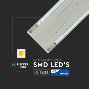 LED Linear Light SAMSUNG CHIP - 60W Hangign Linkable Silver Body 4000K 1190x160x30mm