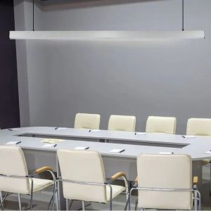 SKU 21375 LED Linear Light SAMSUNG CHIP - 40W Hanging Suspension Silver Body 4000K 1200x35x67mm