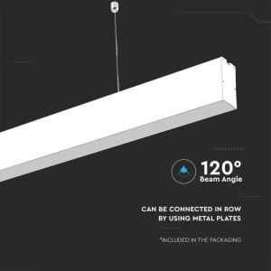 SKU 21376 LED Linear Light SAMSUNG CHIP - 40W Hanging Suspension White Body 4000K 1200x35x67mm V-TAC