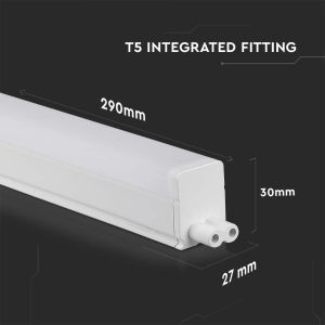 4W LED Batten Fitting Square SAMSUNG CHIP T5 30cm 3000K