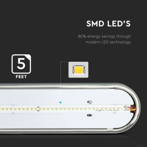 LED Waterproof Lamp PC/PC 1500mm 48W 6000K