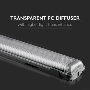 LED Waterproof Lamp PC/PC 2x1500mm 2x22W 4000K