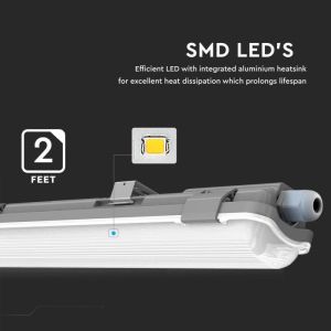 LED Waterproof Lamp Fitting 120cm 1*18W 6400K