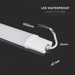 LED Waterproof Fitting S-SERIES 600mm 18W 6500K