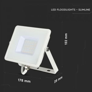 30W LED Floodlight SMD SAMSUNG CHIP White Body 4000K