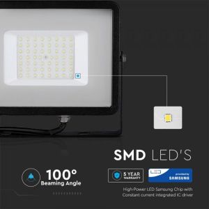 50W LED Floodlight SMD SAMSUNG CHIP Black Body 6400K