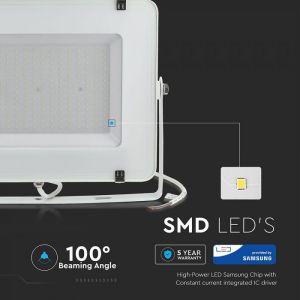 200W LED Floodlight SMD SAMSUNG CHIP White Body 4000K